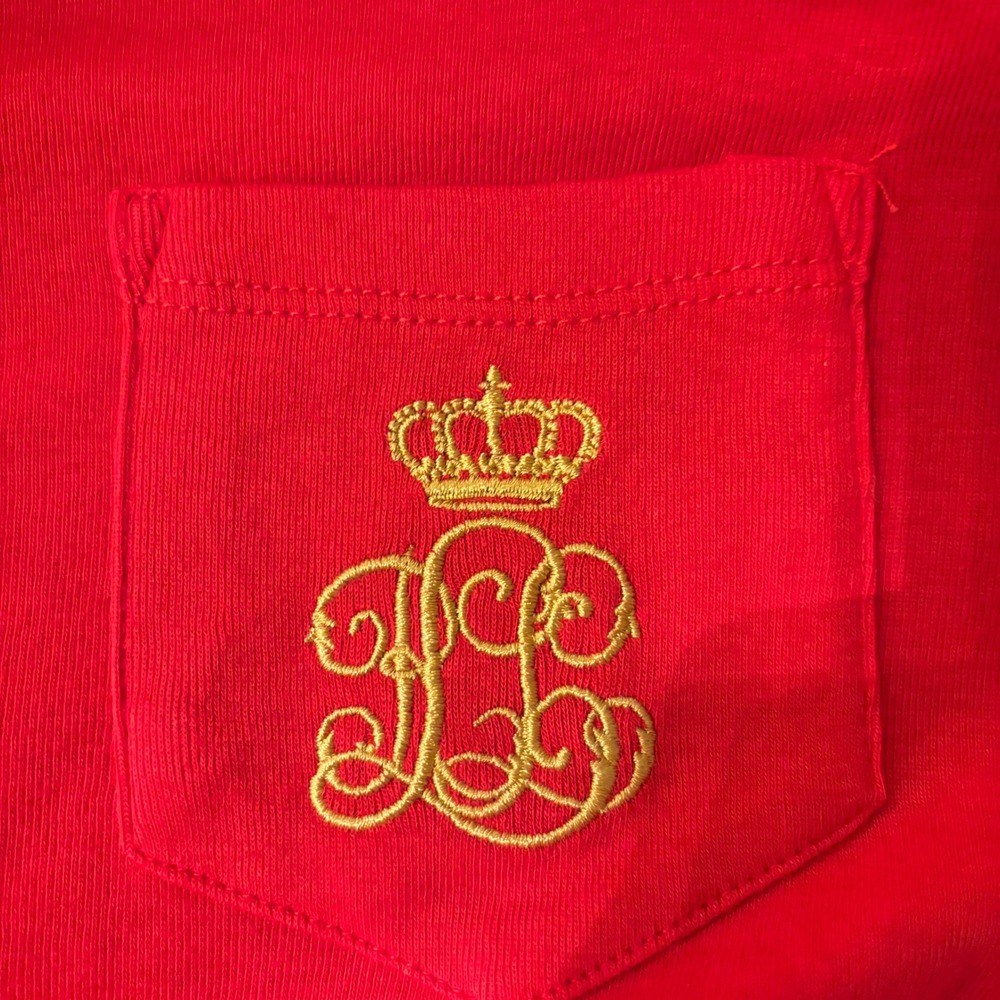 Lauren Ralph Lauren Women S Monogram Logo Pocket Long Sleeve Pajama Top 19612 - Picture 4 of 16